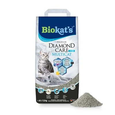 Biokat's DIAMOND CARE MultiCat Fresh arena aglomerante 8 l