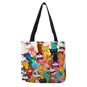 Bolsa Tote Bag Multigatitos
