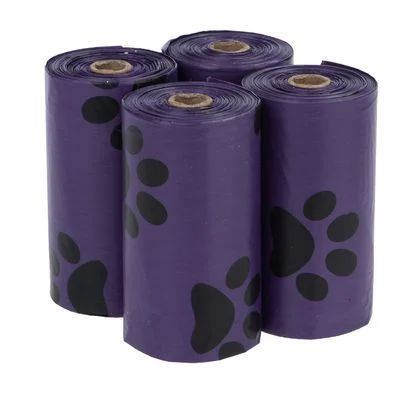 Bolsas con perfume para heces 4 rollos de 15 bolsas - color violeta, olor a lavanda