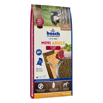 Bosch Mini Adult con cordero y arroz 15 kg