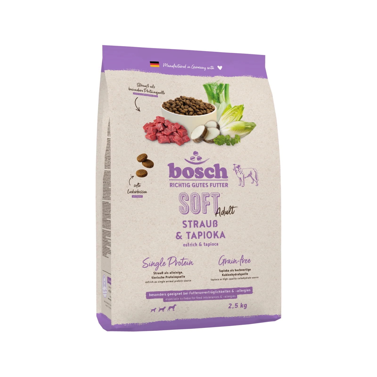 Bosch Soft Adult Pienso para Perros - Avestruz y Tapioca