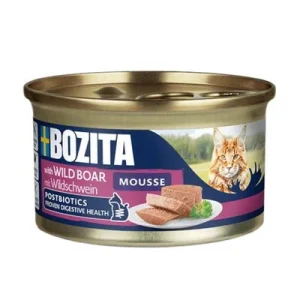 Bozita Mousse Postbióticos 12 x 85 g Jabalí