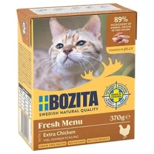 Bozita Trocitos en gelatina 12 x 370 g Rico en pollo