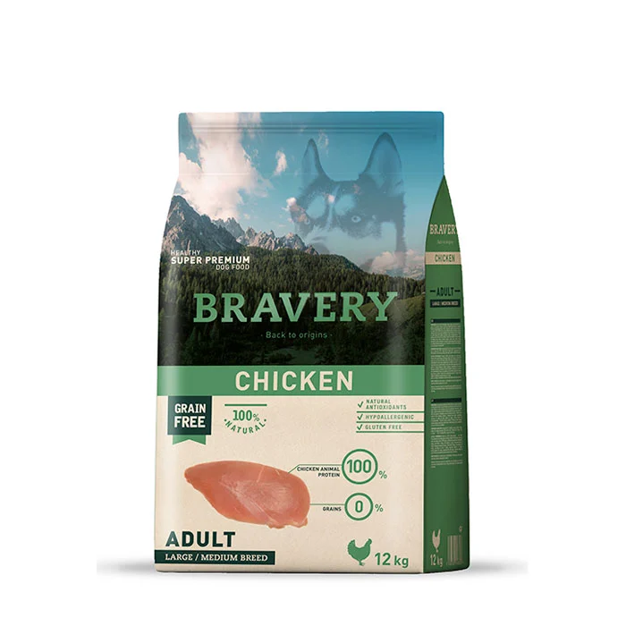 BRAVERY CANINO ADULTO LARGE MEDIUM BREEDS DE POLLO