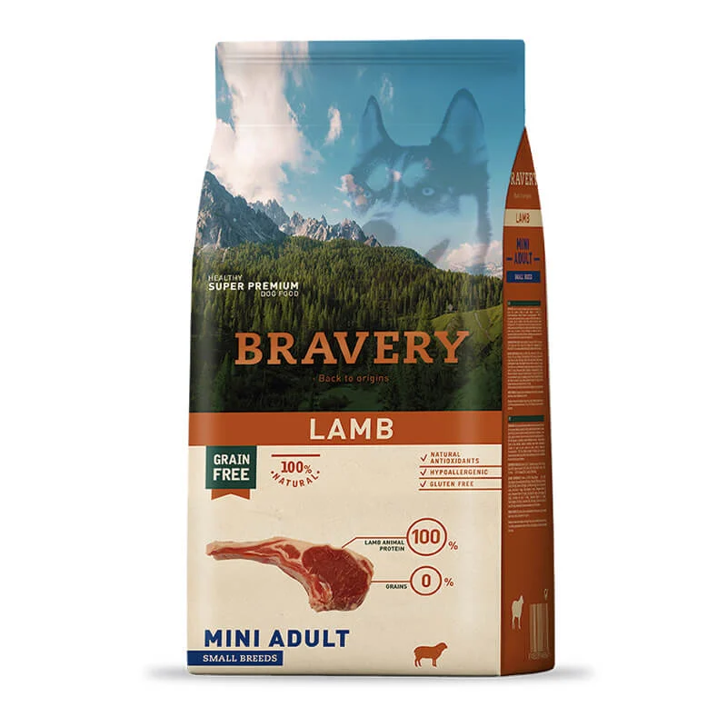 Bravery lamb mini adult small breed 7 KG
