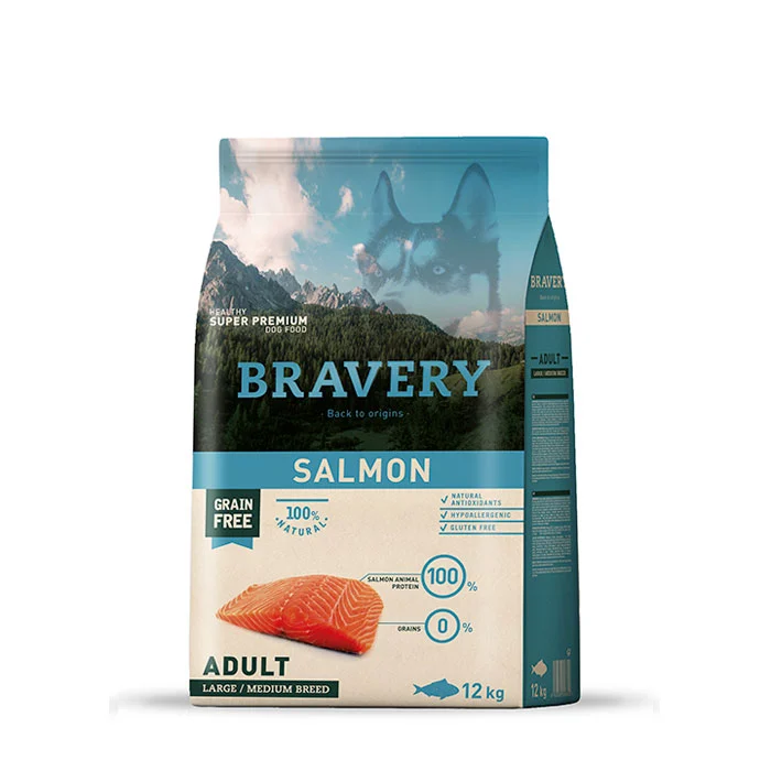 Bravery Salmón Perro Adulto Large Medium 12KG - Image 2