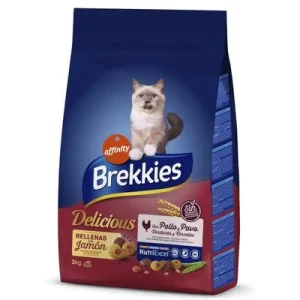 Brekkies Delicious Selección de aves, verduras y cereales para gatos 3 kg