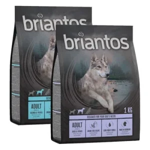 Briantos 2 x 1 kg - Pack de prueba Pato y patata + Salmón y patata (SIN CEREALES)