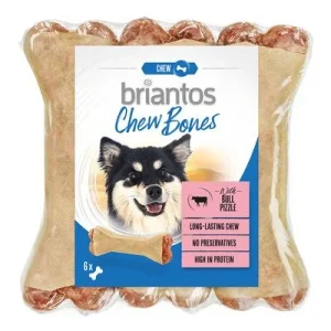 Briantos Chew Bones huesos con nervio de buey para perros 6 x 12 cm (330 g)