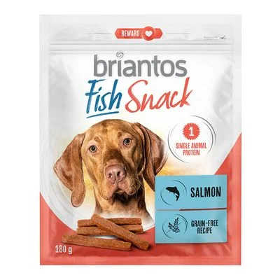 Briantos Fish Snacks, atún y salmón, para perros Salmón (2 x 180 g)