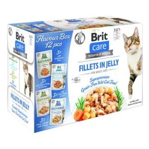 Brit Care Cat filetes gelatina 12 x 85 g Pack mixto