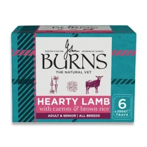 Burns 6 x 395 g comida húmeda para perros Cordero sabroso, verduras y arroz integral