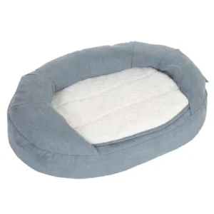 Cama ortopédica Memory ovalada para perros 72 x 50 x 20 cm (L x An x Al), gris