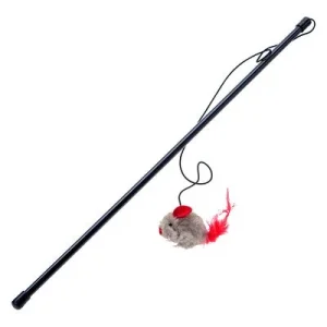 Caña Ratón con sonido para gatos 1 unidad; aprox. 50 cm de longitud