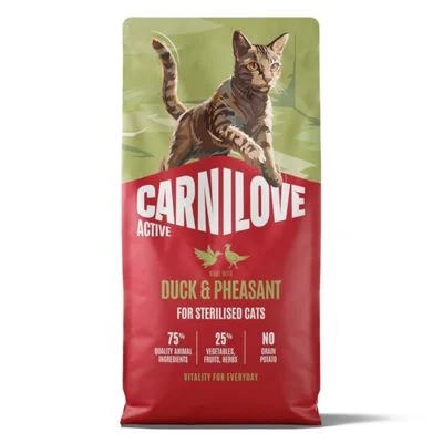 Carnilove Active Adult Sterilised con pato y faisán 6 kg