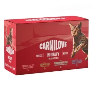 Carnilove Cat bolsitas 12 x 85 g Pack mixto en salsa (4 variedades)