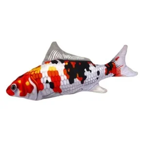 Carpa Koi de peluche Aumüller con catnip y silver vine para gatos 1 unidad