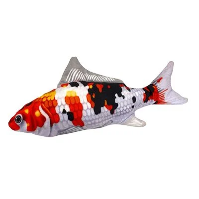 Carpa Koi de peluche Aumüller con catnip y silver vine para gatos 1 unidad