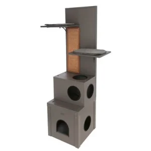 Casa de juegos Kerbl Pet ECO Alex para gatos gris