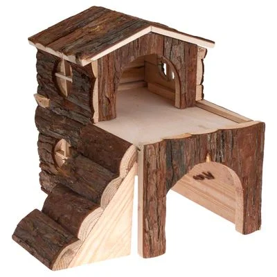 Casita Finn para roedores con doble planta Para cobayas: 30x20x30 cm