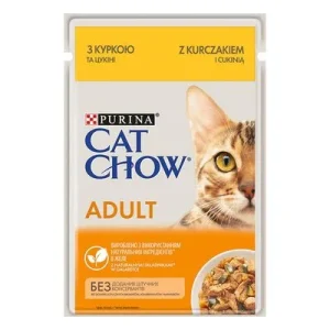 Cat Chow 26 x 85 g comida húmeda para gatos Adult con pollo