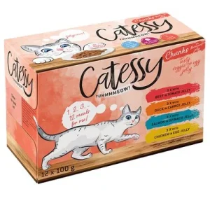 Catessy Bocaditos con verdura en gelatina - Pack mixto 12 x 100 g: 4 variedades