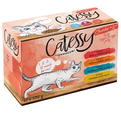 Catessy Bocaditos con verdura en gelatina - Pack mixto 12 x 100 g: 4 variedades