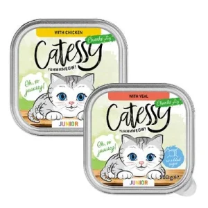 Catessy Junior Bocaditos en salsa mix con 2 variedades 32 x 100 g - Pack ahorro