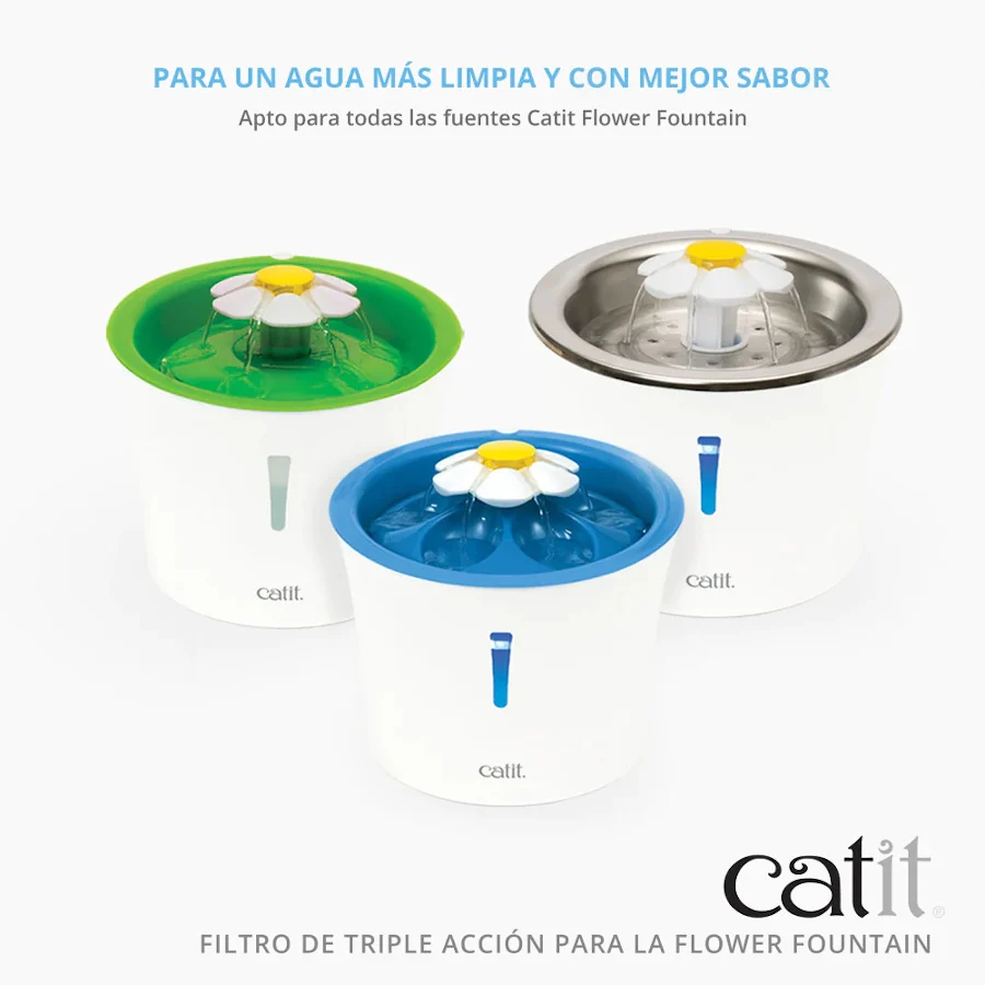 Catit Flower Fountain Filtro de Triple Acción para fuentes - Image 2