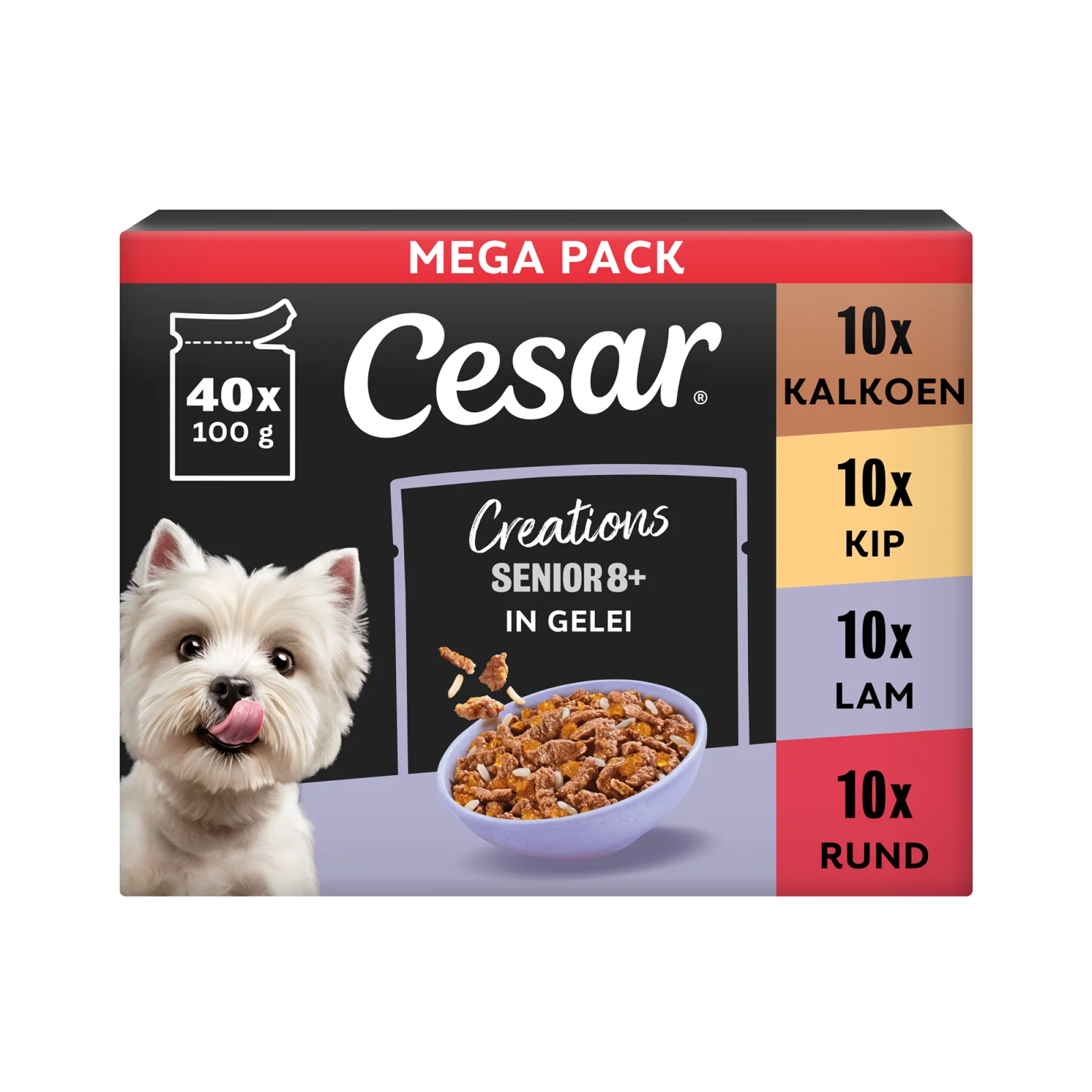 Cesar Creations Senior 8+ en Gelatina - Mega Pack