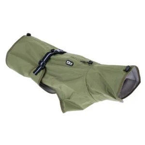 Chubasquero TIAKI Olive para perros 50 cm de largo de espalda