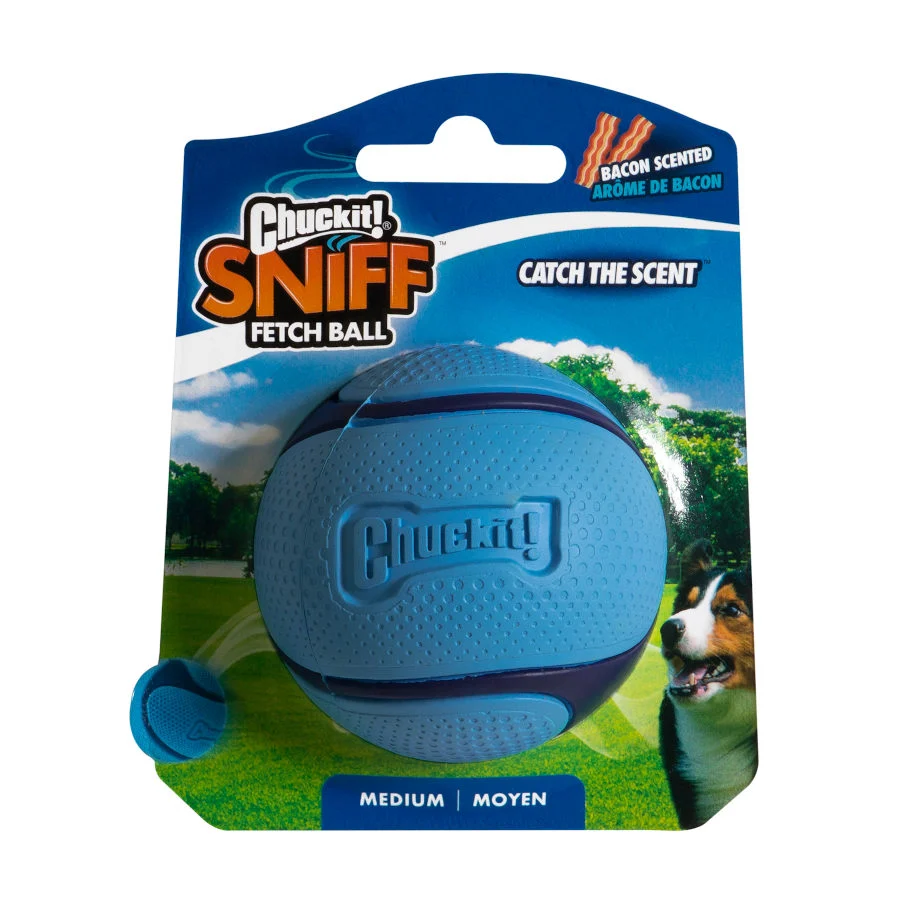 Chuckit! Sniff Fetch Pelota con Sabor a Bacon para perros