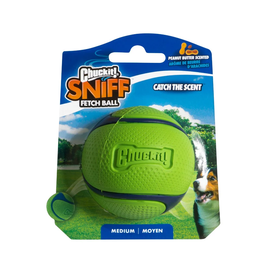 Chuckit! Sniff Fetch Pelota Con Sabor a Cacahuete para perros - Image 2