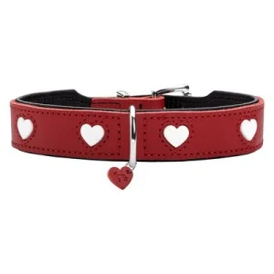 Collar HUNTER Love rojo para perros Talla 50: 35 - 43 cm de cuello