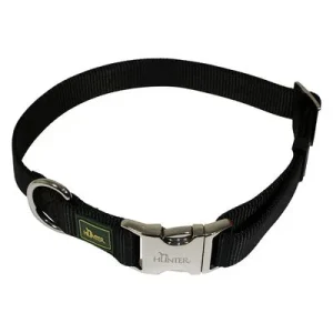 Collar HUNTER Vario-Basic Alu-Strong negro para perros XL: 45 - 65 cm perímetro del cuello