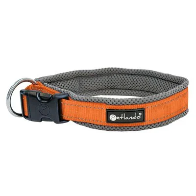Collar Petlando Outdoor, naranja Talla M: 45 - 50 cm de contorno de cuello, 40 mm de ancho