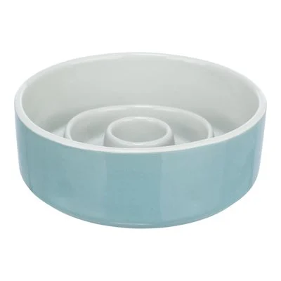 Comedero antivoracidad Trixie Slow Feeding de cerámica 450 ml, 14 cm de diámetro