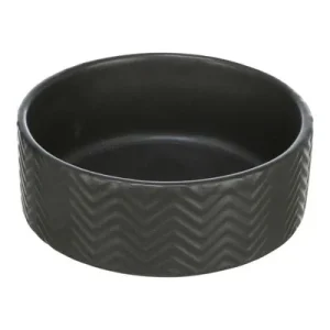 Comedero Trixie de cerámica, negro 400 ml, 13 cm de diámetro