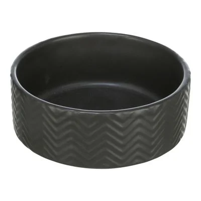 Comedero Trixie de cerámica, negro 400 ml, 13 cm de diámetro