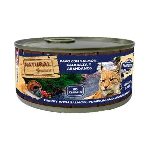Comida Húmeda de Pavo y Salmón para Gatos 185g | Natural Greatness Receta Superior