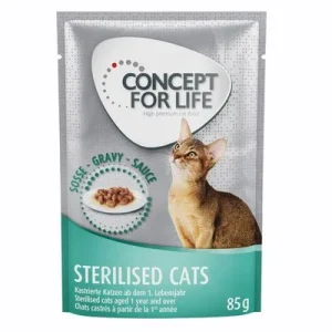 Concept for Life 24 x 85 g - Pack Ahorro Sterilised Cats en salsa