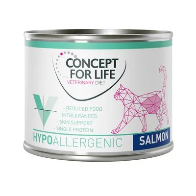 Concept for Life Hypoallergenic Veterinary Diet con salmón para gatos 6 x 185 g