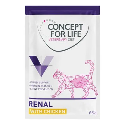 Concept for Life Veterinary Diet Renal con pollo en bolsitas para gatos 12 x 85 g
