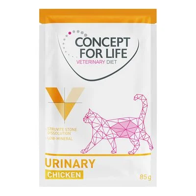 Concept for Life Veterinary Diet Urinary con pollo en bolsitas para gatos 12 x 85 g