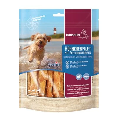 Cookie´s Delikatess snacks de pescado para perros Palitos de carbonero y pollo - 200 g