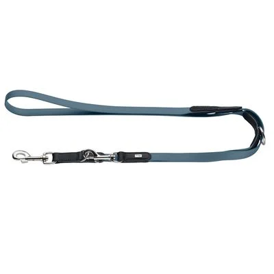 Correa ajustable HUNTER Wolmar BioThane®, azul ahumado/negro 200 cm x 19 mm (L x An)