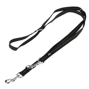 Correa ajustable TIAKI Reflective Rubber negra para perros 200 x 2,0 cm (L x An)