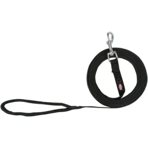 Correa de rastreo de algodón Trixie, negro para perros Talla: M-L: 5 m de largo / 20 mm de ancho