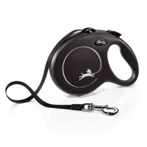 Correa extensible flexi New Classic con cinta de 8 m Negro L