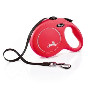 Correa extensible flexi New Classic roja con cinta de 8 m L: hasta 50 kg